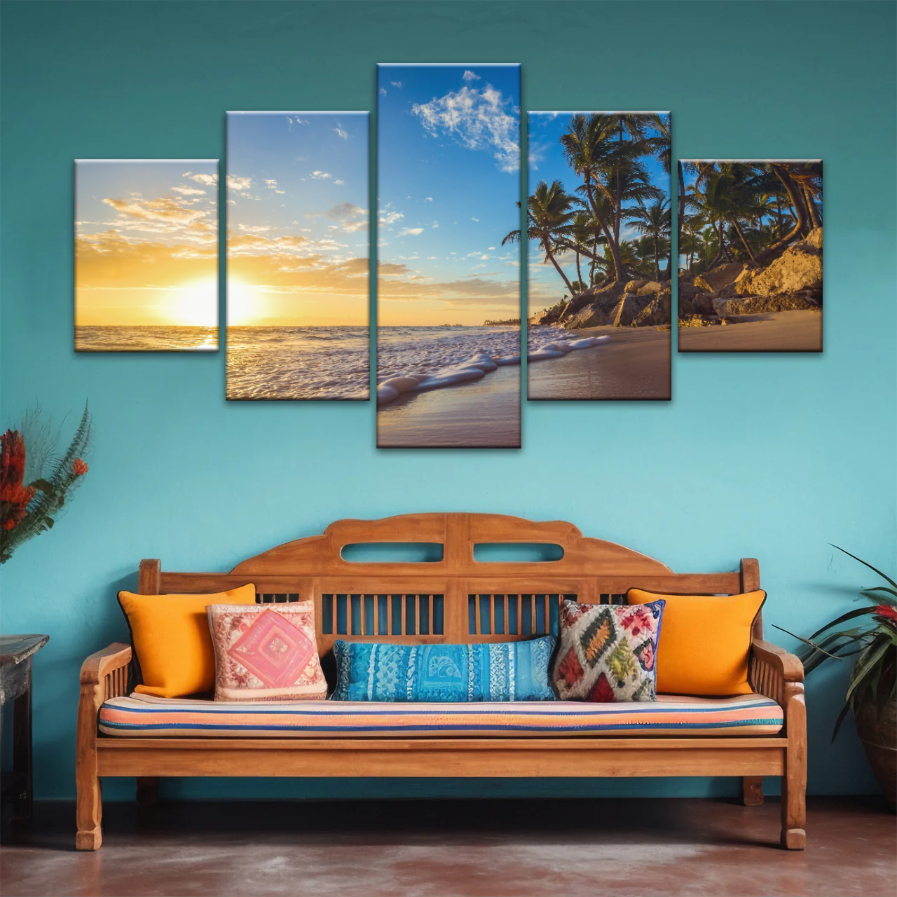 Beach In Summer Morning Canvas Picture Printing