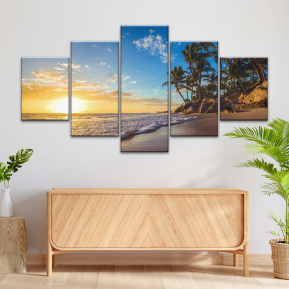 Beach In Summer Morning Canvas Picture Printing