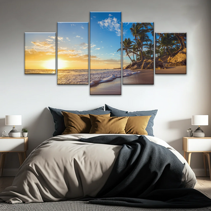 Beach In Summer Morning Canvas Picture Printing