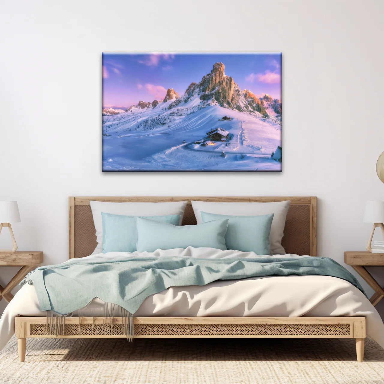 Winter Landscape Mountain Covered by Snow Wall Art