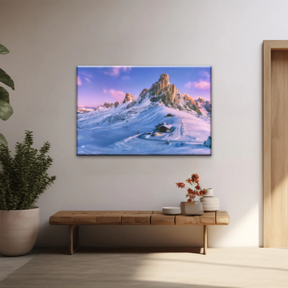 Winter Landscape Mountain Covered by Snow Wall Art