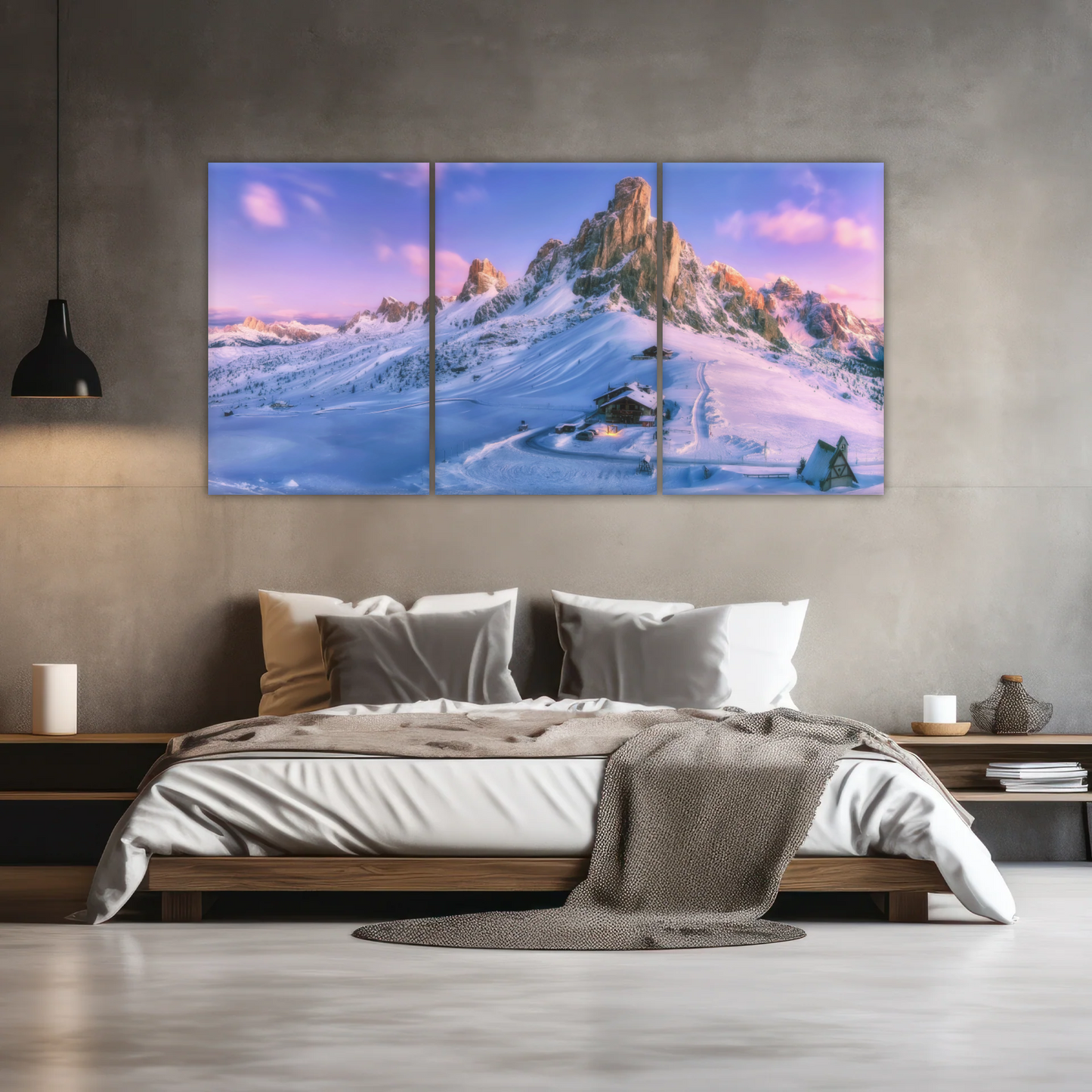 Winter Landscape Mountain Covered by Snow Wall Art