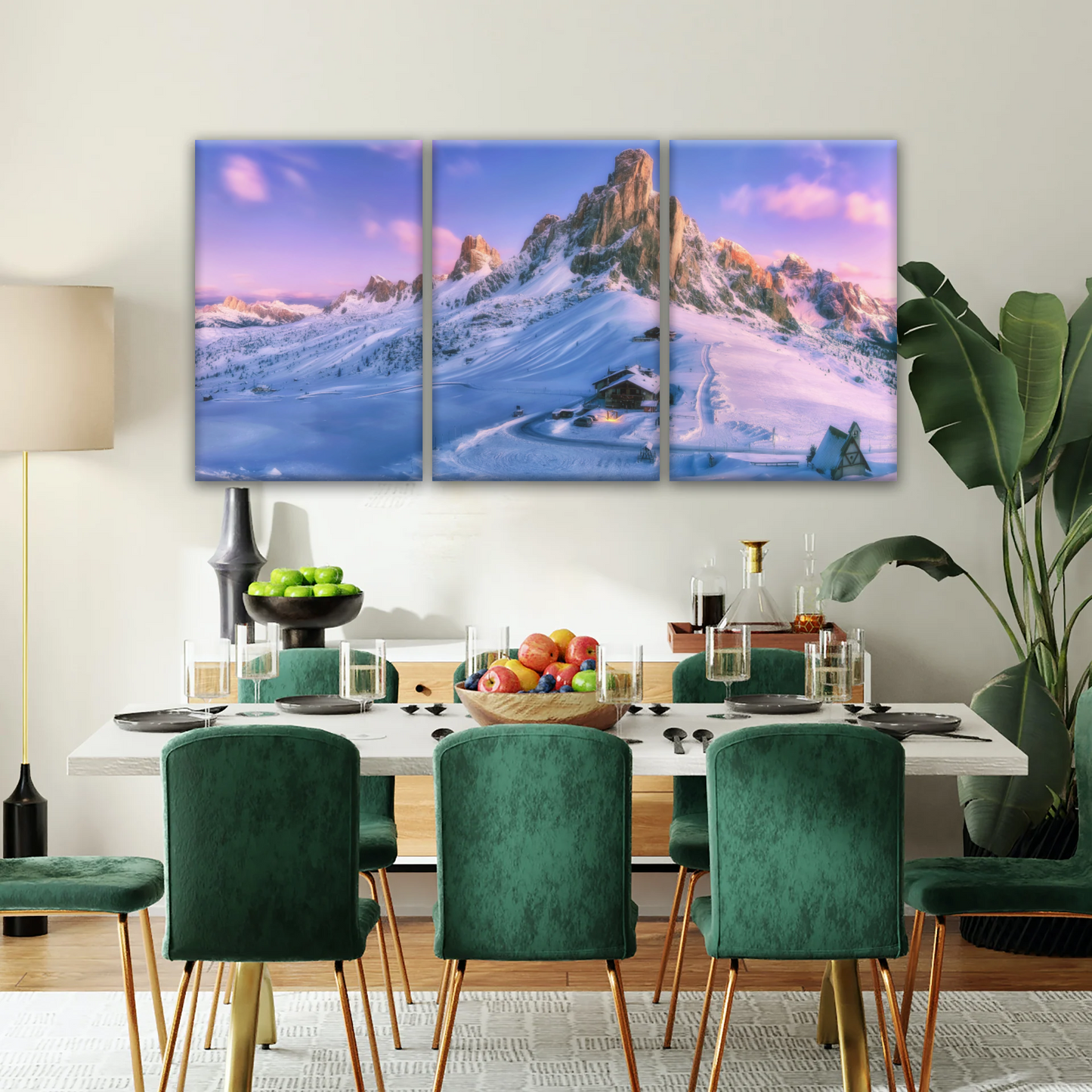 Winter Landscape Mountain Covered by Snow Wall Art