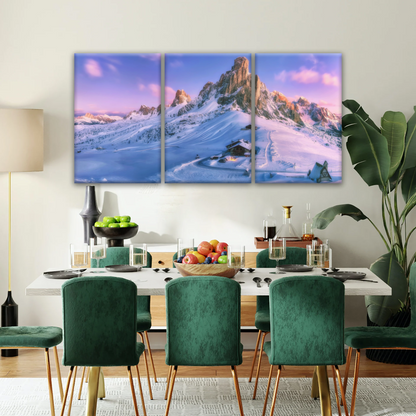 Winter Landscape Mountain Covered by Snow Wall Art