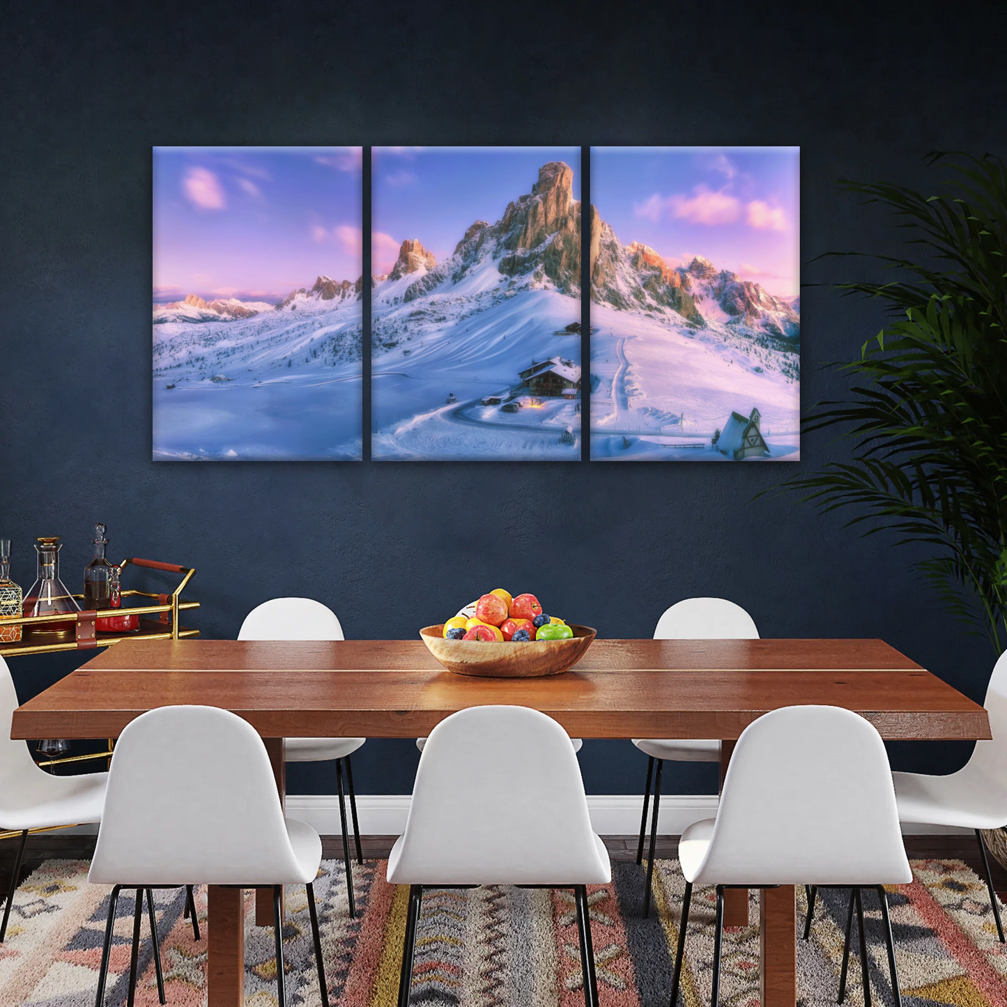 Winter Landscape Mountain Covered by Snow Wall Art