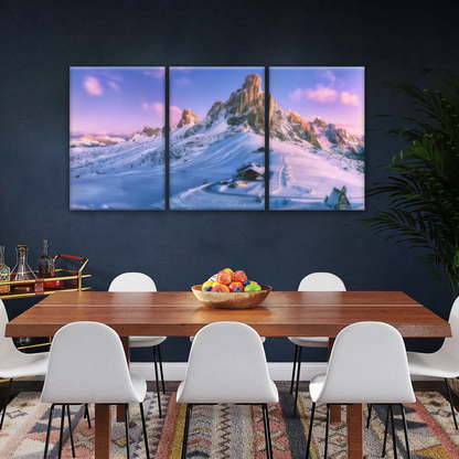 Winter Landscape Mountain Covered by Snow Wall Art