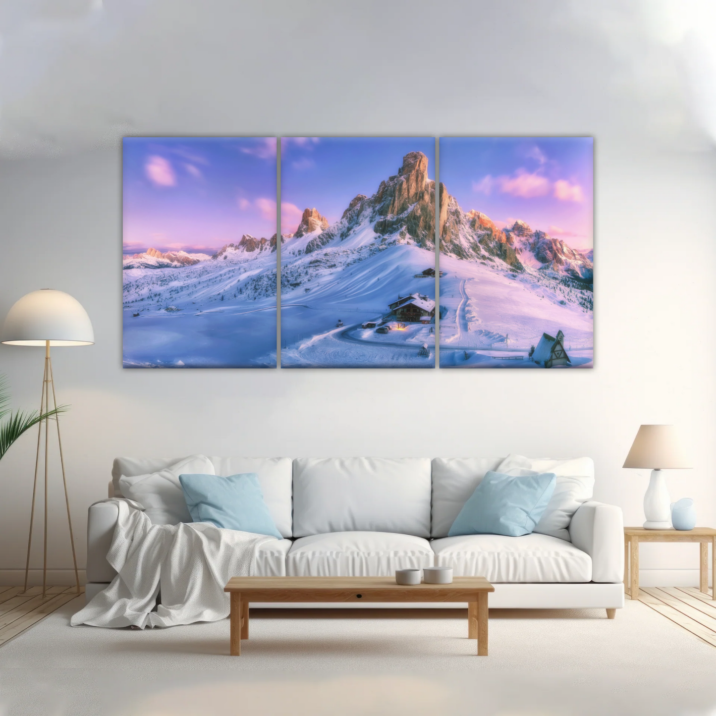Winter Landscape Mountain Covered by Snow Wall Art