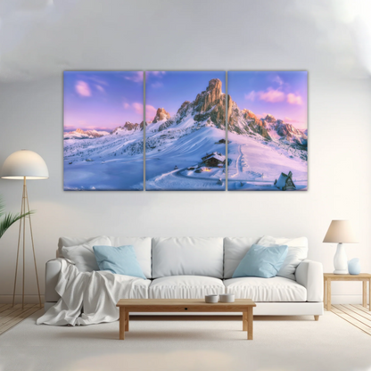 Winter Landscape Mountain Covered by Snow Wall Art
