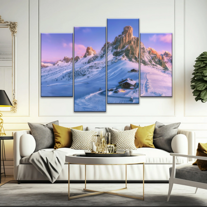Winter Landscape Mountain Covered by Snow Wall Art