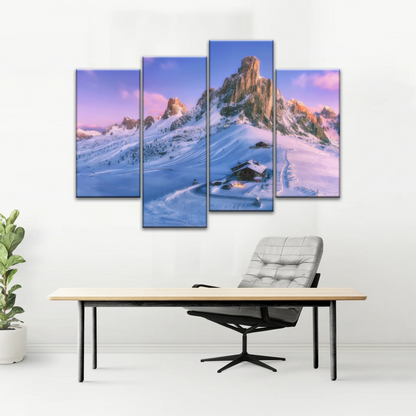 Winter Landscape Mountain Covered by Snow Wall Art