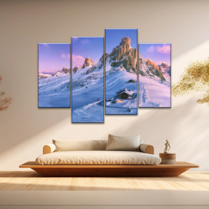 Winter Landscape Mountain Covered by Snow Wall Art