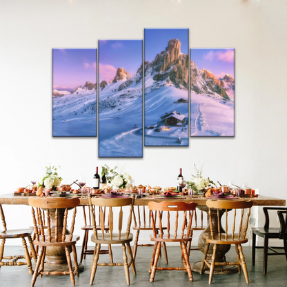 Winter Landscape Mountain Covered by Snow Wall Art