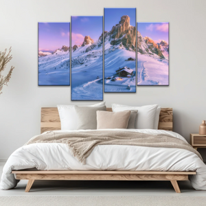 Winter Landscape Mountain Covered by Snow Wall Art