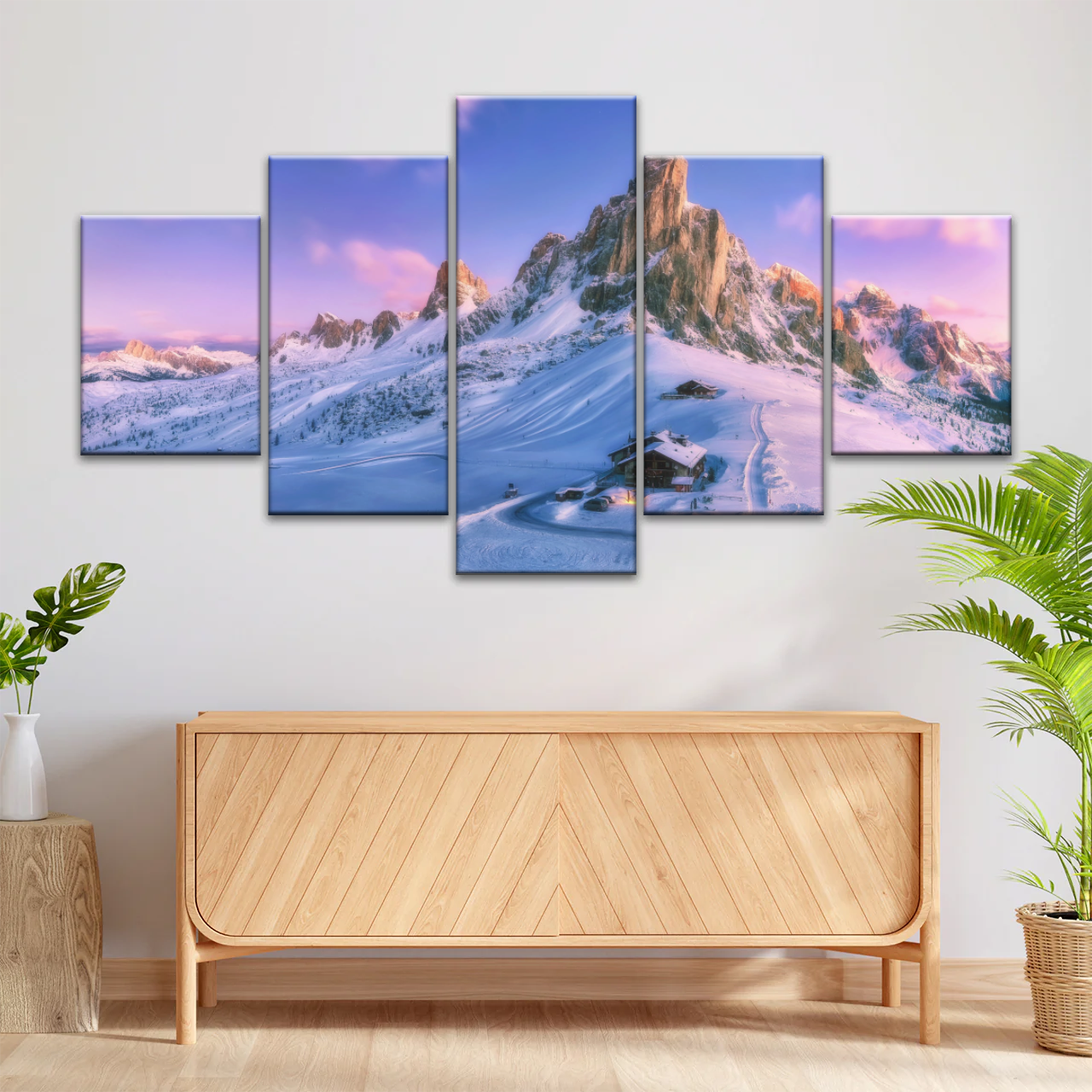 Winter Landscape Mountain Covered by Snow Wall Art