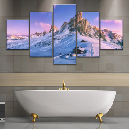 Winter Landscape Mountain Covered by Snow Wall Art