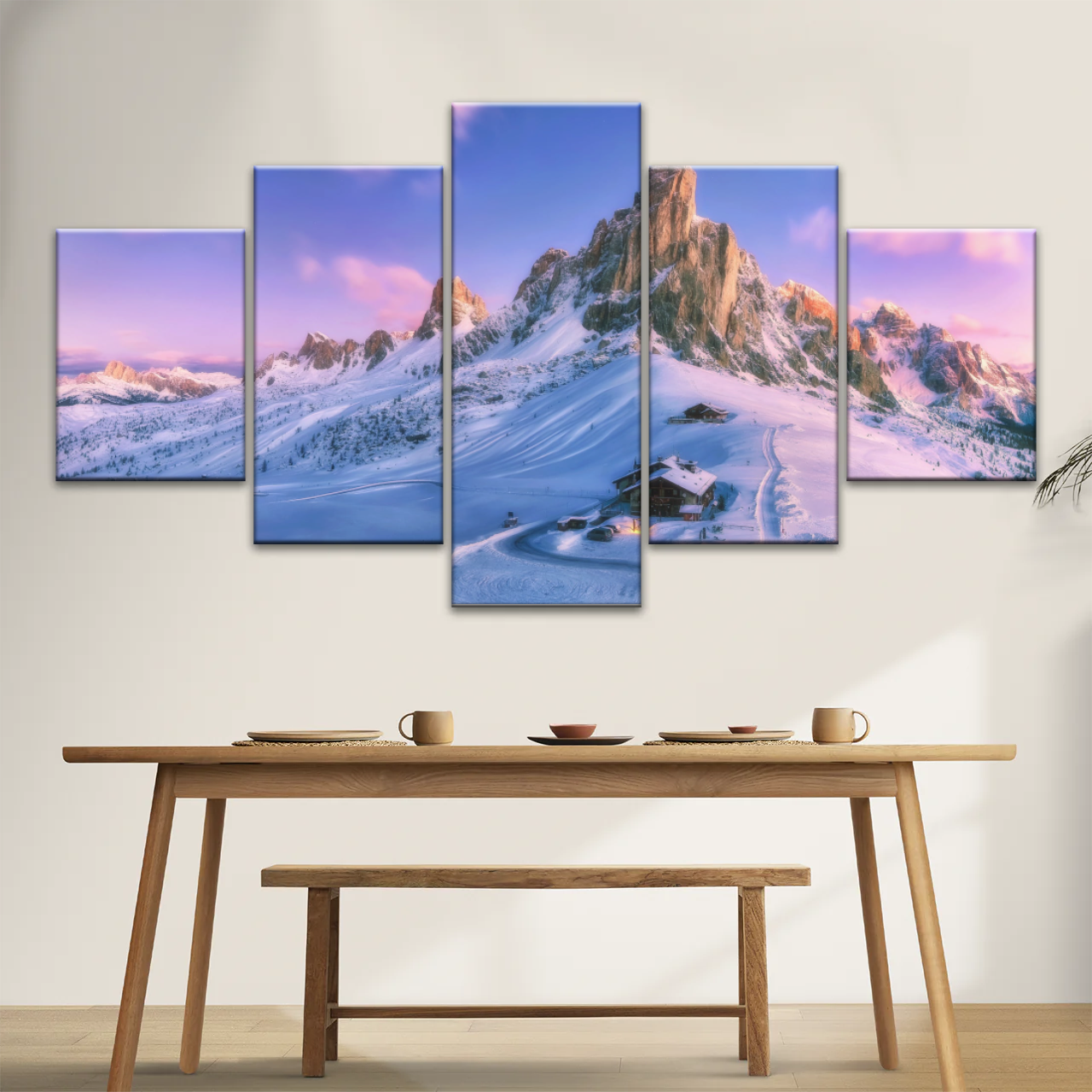 Winter Landscape Mountain Covered by Snow Wall Art