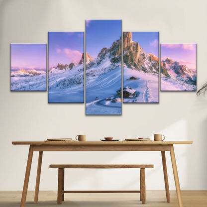 Winter Landscape Mountain Covered by Snow Wall Art
