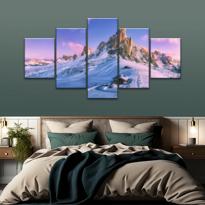 Winter Landscape Mountain Covered by Snow Wall Art