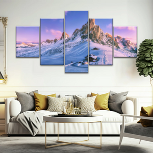 Winter Landscape Mountain Covered by Snow Wall Art