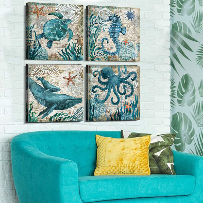 4 Pieces Personalised Canvas Prints With Your Own Pictures Squared Canvas Wall Art - Canvas Print Sale