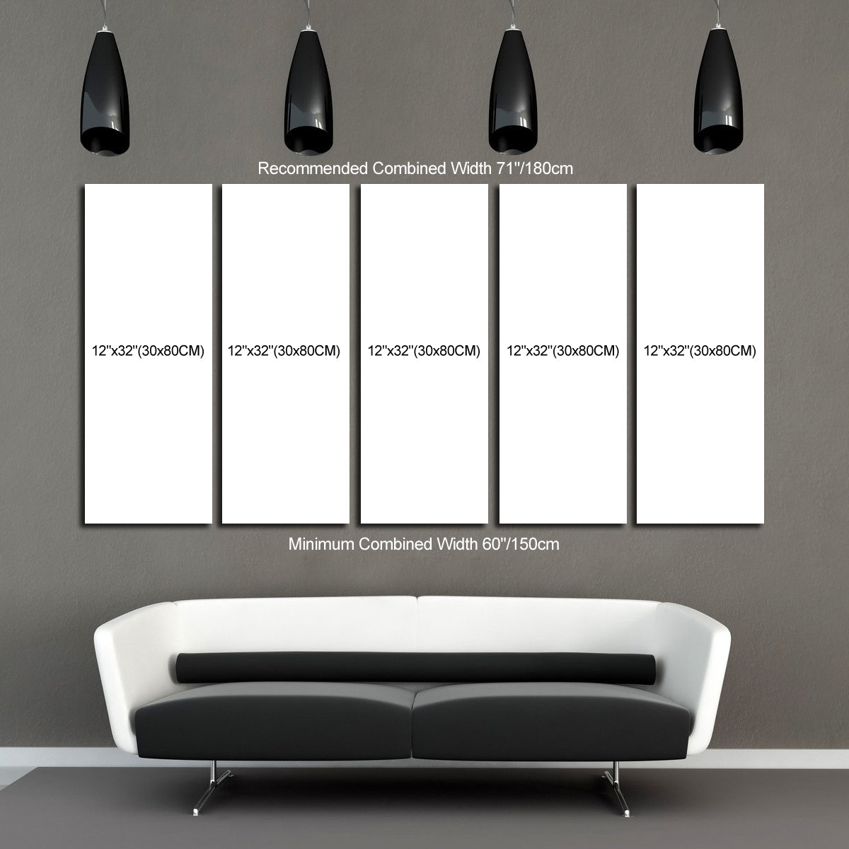 5 Piece Canvas 32" x 60" (80x150cm) - Canvas Print Sale