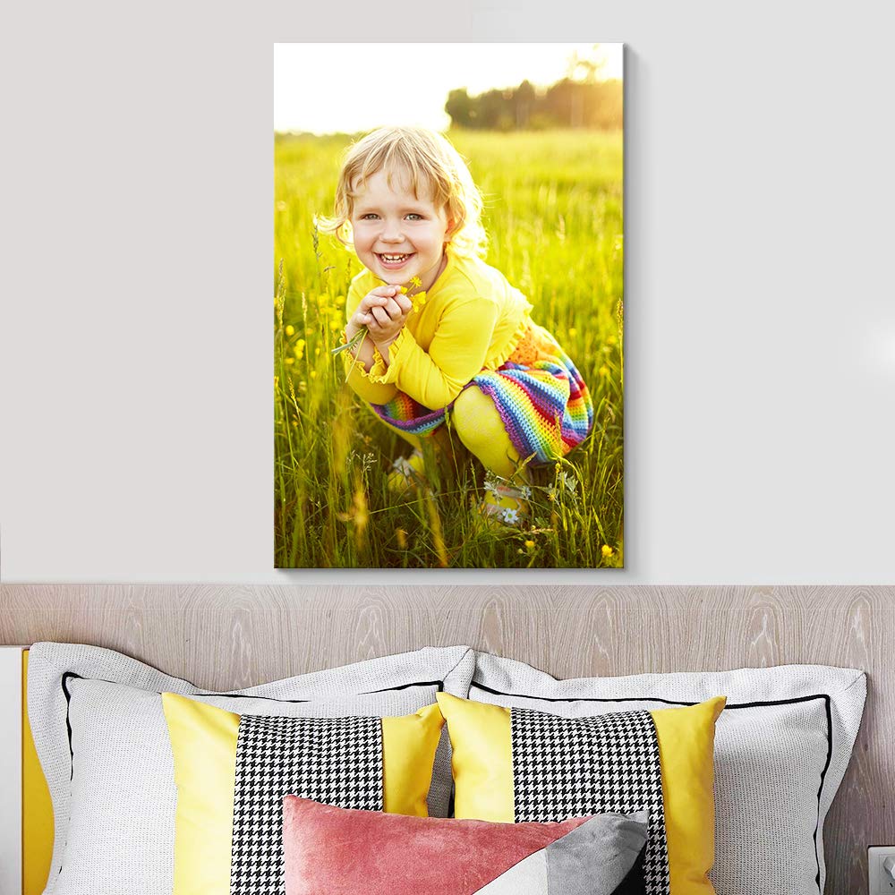 Custom Your Photos On Canvas Personalised Photo to Canvas Prints Wall Art Vertical - Canvas Print Sale