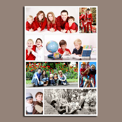 8 Photo Collage Canvas Portrait - Canvas Print Sale