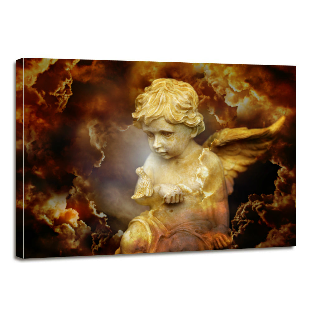 Cherub Religion Spirit Divine Heavenly Angel Canvas Prints Wall Art Home Decor - Canvas Print Sale