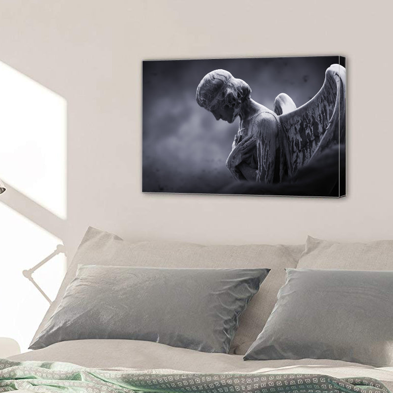 Angel Gloomy Moon Canvas Prints Wall Art Home Decor - Canvas Print Sale
