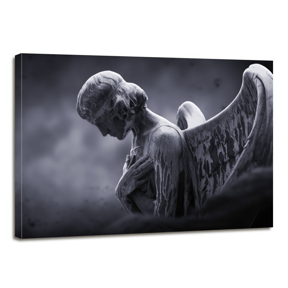 Angel Gloomy Moon Canvas Prints Wall Art Home Decor - Canvas Print Sale
