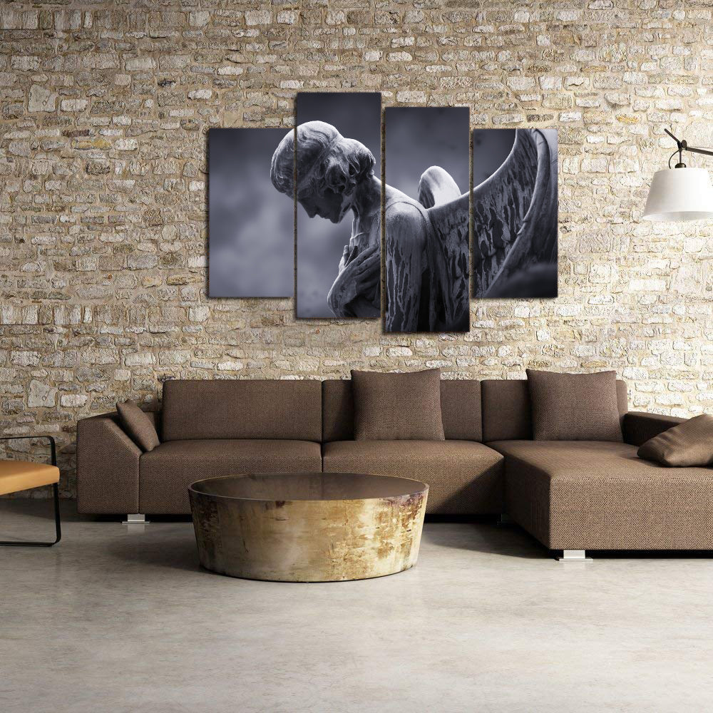 Angel Gloomy Moon Canvas Prints Wall Art Home Decor - Canvas Print Sale