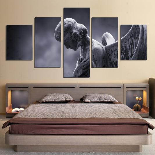 Angel Gloomy Moon Canvas Prints Wall Art Home Decor - Canvas Print Sale