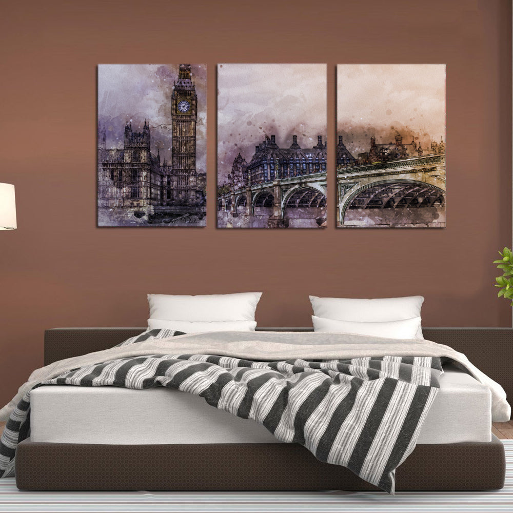 UK City London Metropolitan Britain Landmark Canvas Prints Wall Art Home Decor - Canvas Print Sale