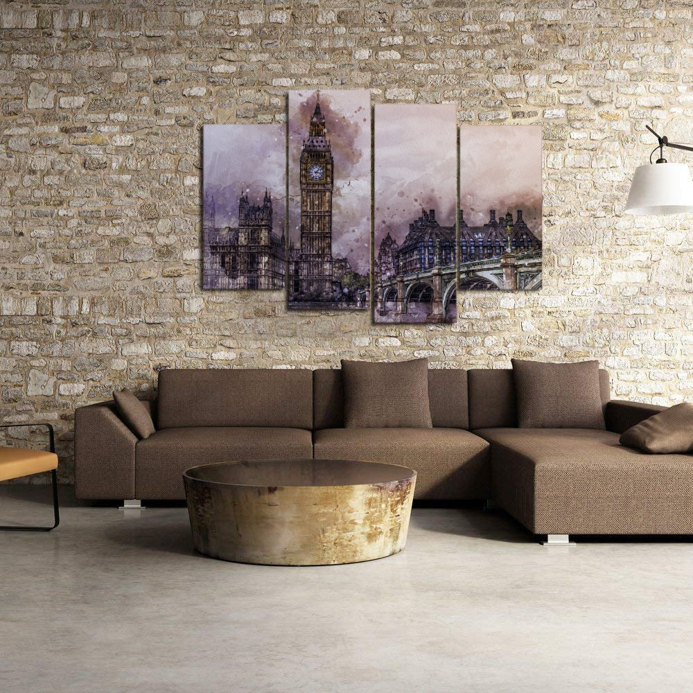 UK City London Metropolitan Britain Landmark Canvas Prints Wall Art Home Decor - Canvas Print Sale