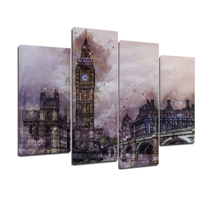 UK City London Metropolitan Britain Landmark Canvas Prints Wall Art Home Decor - Canvas Print Sale