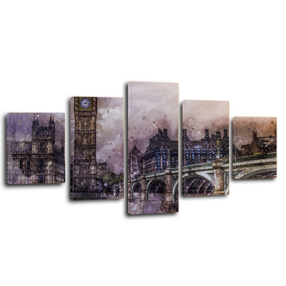 UK City London Metropolitan Britain Landmark Canvas Prints Wall Art Home Decor - Canvas Print Sale