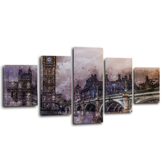 UK City London Metropolitan Britain Landmark Canvas Prints Wall Art Home Decor - Canvas Print Sale