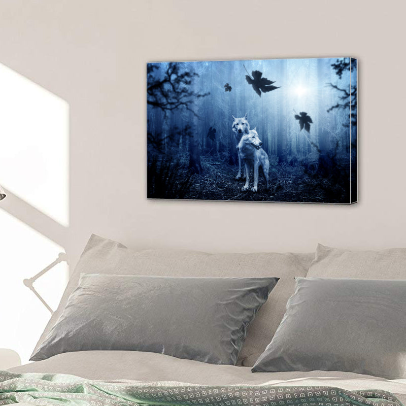 Dark Forest Wolf Predator Canvas Prints Home Decor Wall Art - Canvas Print Sale