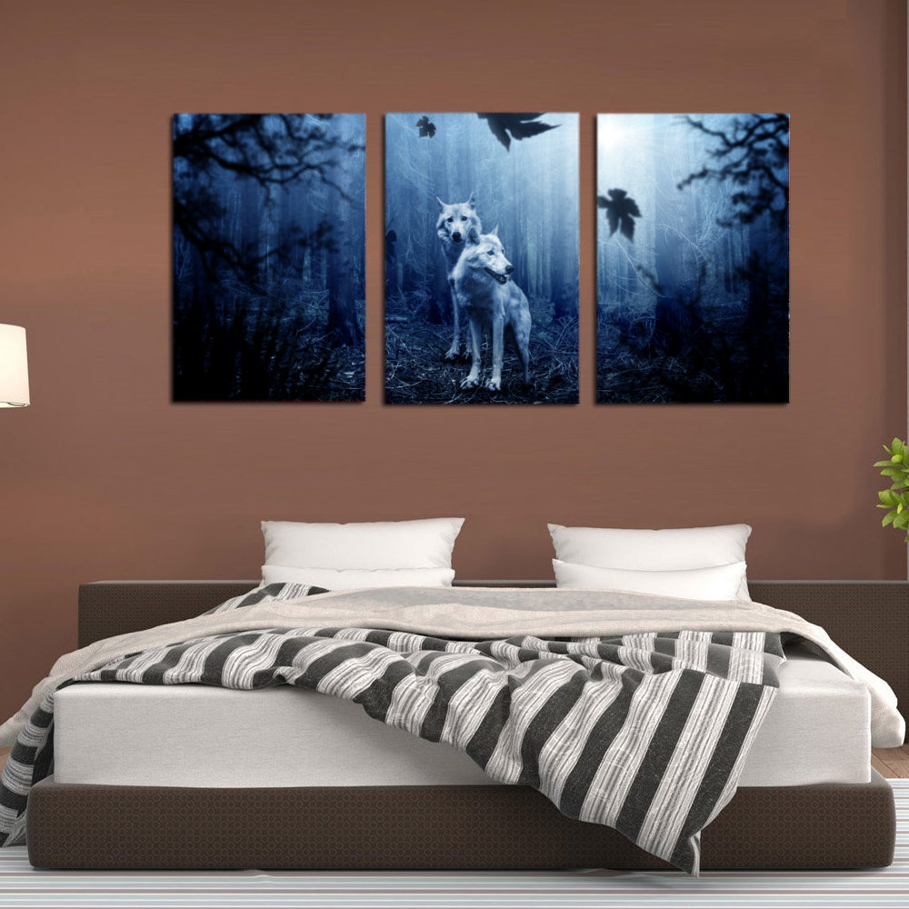 Dark Forest Wolf Predator Canvas Prints Home Decor Wall Art - Canvas Print Sale