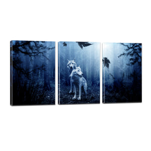 Dark Forest Wolf Predator Canvas Prints Home Decor Wall Art - Canvas Print Sale