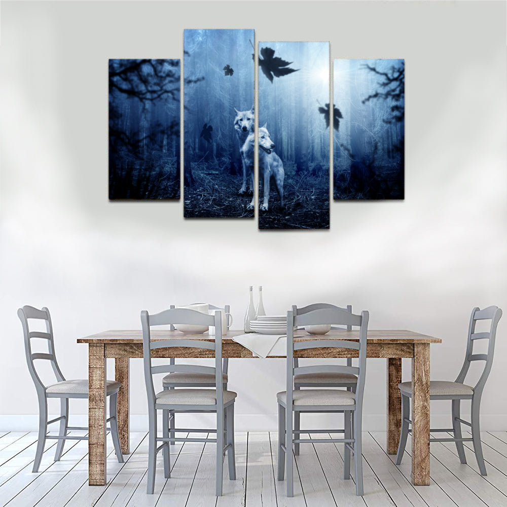 Dark Forest Wolf Predator Canvas Prints Home Decor Wall Art - Canvas Print Sale