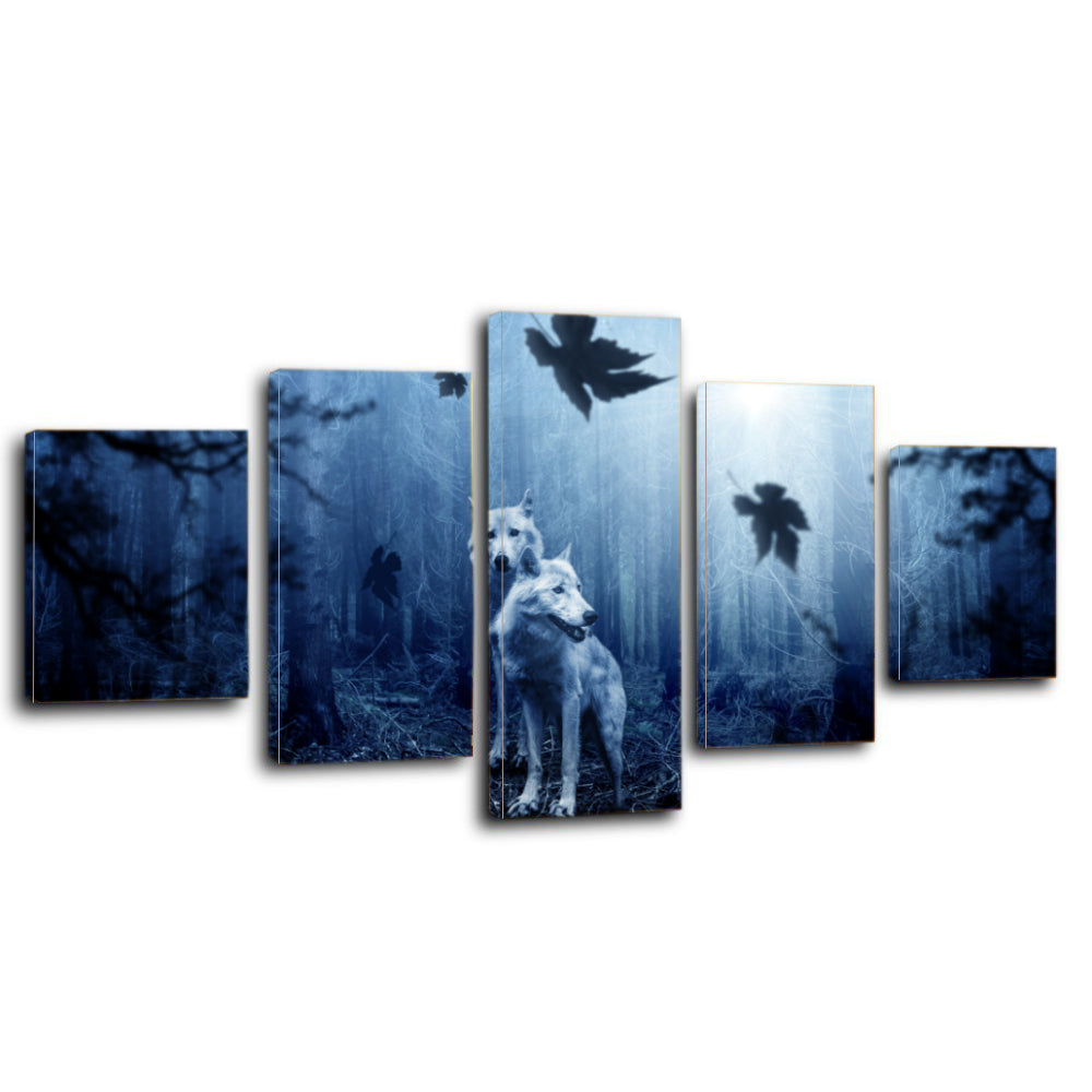 Dark Forest Wolf Predator Canvas Prints Home Decor Wall Art - Canvas Print Sale