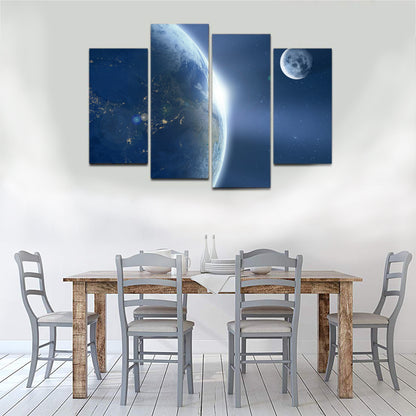 Earth Moon Ache Sunrise Space Universe Astronomy Canvas Prints Wall Art Home Decor - Canvas Print Sale