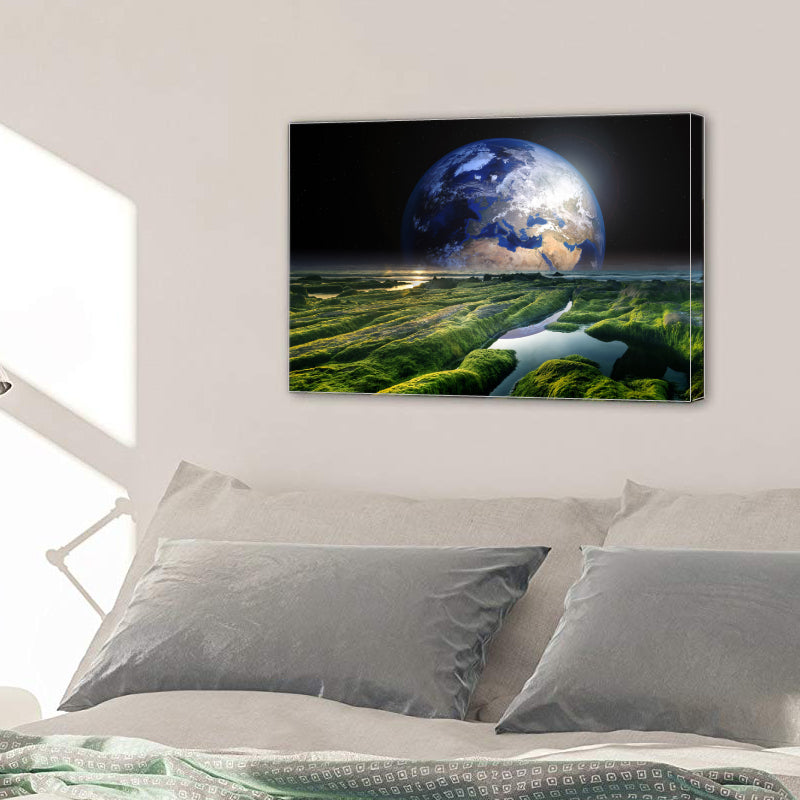 Earth Sea Space Nature Watts Solaris World Canvas Prints Wall Art Home Decor - Canvas Print Sale
