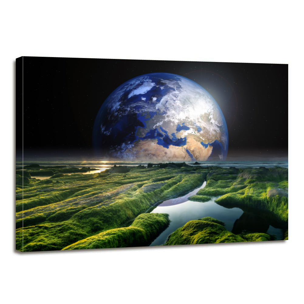Earth Sea Space Nature Watts Solaris World Canvas Prints Wall Art Home Decor - Canvas Print Sale