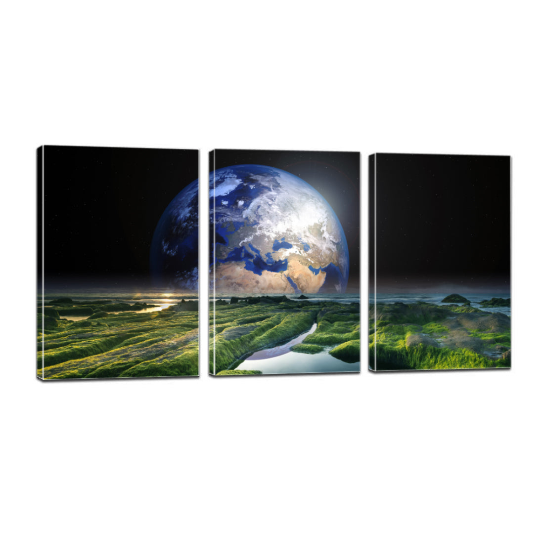 Earth Sea Space Nature Watts Solaris World Canvas Prints Wall Art Home Decor - Canvas Print Sale