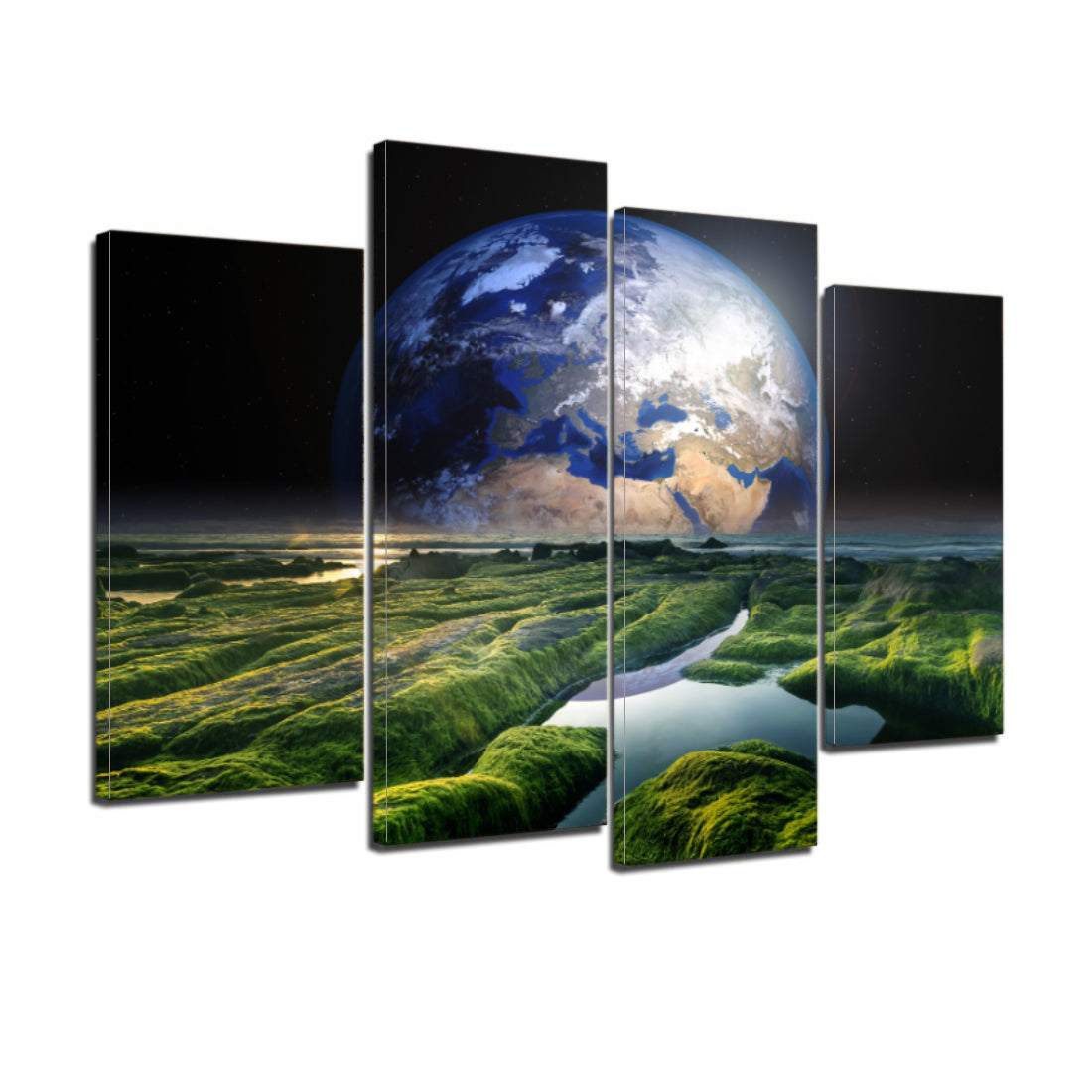 Earth Sea Space Nature Watts Solaris World Canvas Prints Wall Art Home Decor - Canvas Print Sale