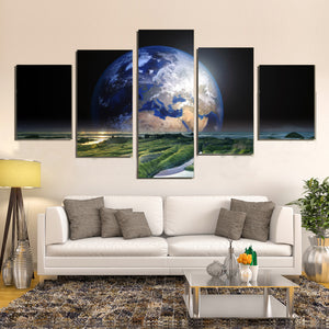 Earth Sea Space Nature Watts Solaris World Canvas Prints Wall Art Home Decor - Canvas Print Sale
