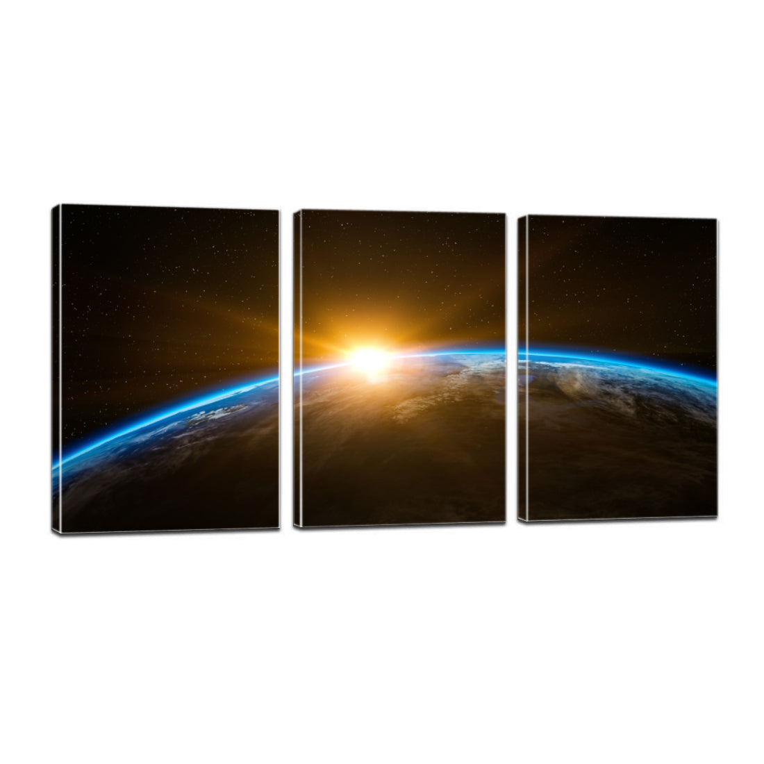 Space Earth Sunrise Canvas Prints Home Decor Wall Art - Canvas Print Sale
