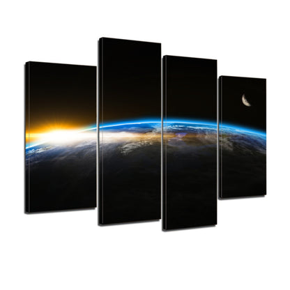 Outer Space Globe World Earth Sunrise Canvas Prints Wall Art Home Decor - Canvas Print Sale